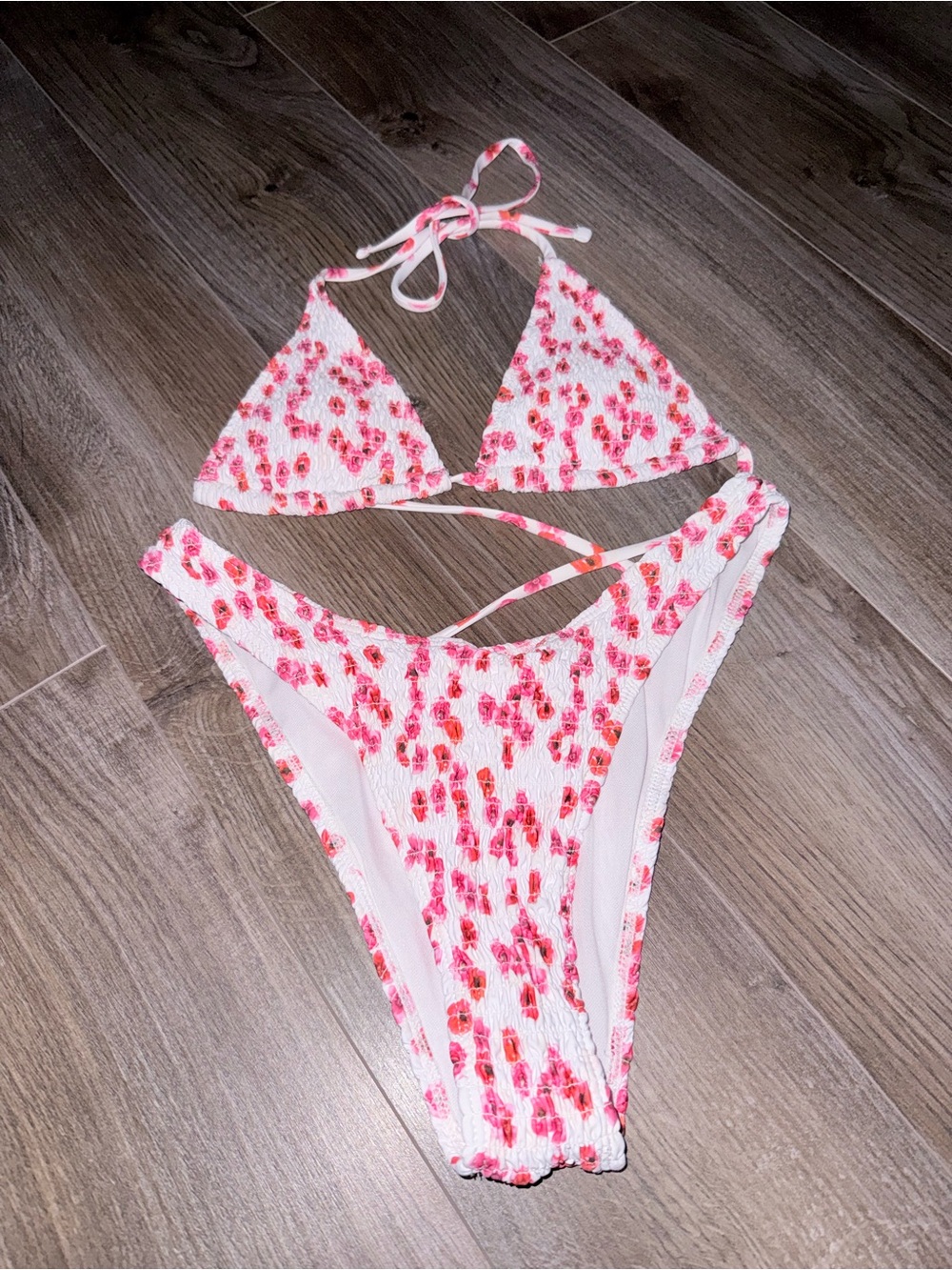 SHEIN Pink Floral Bikini Set